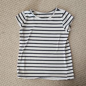 Striped White and Black T-Shirt